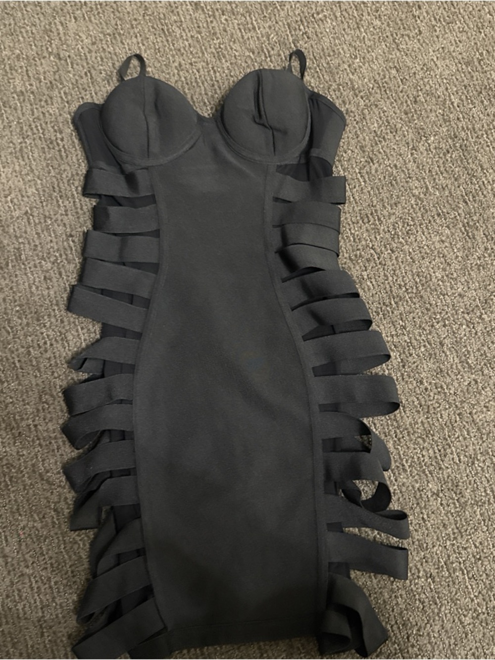 superdown Black Sheer-Panel Bodycon Mini Dress - Picture 4 of 6
